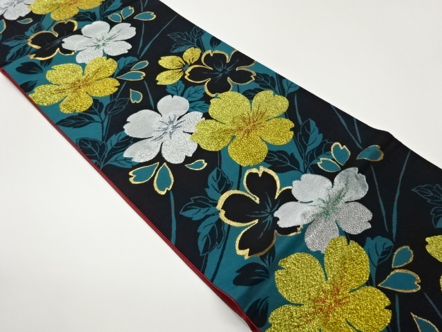 JAPANESE FUKURO OBI / WOVEN FLOWER